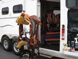 Your horse trailer will be more organized with an electric saddle rack.